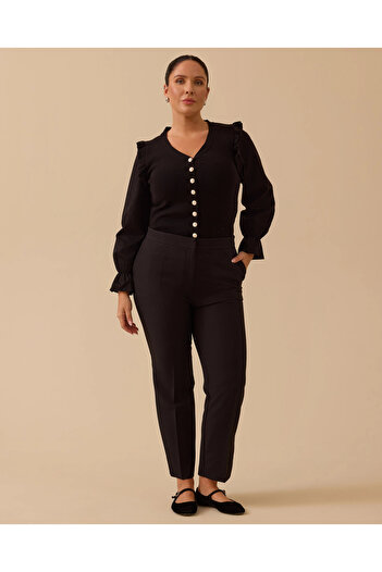 SEÇİL Ivy Ankle Length Pants with Elastic Waist