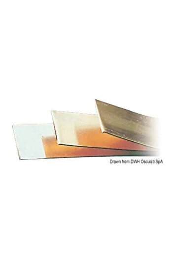 OSCULATI Galvanized Copper Plate, Size 2x20 mm, RINA Approved, for Connections and Grounding