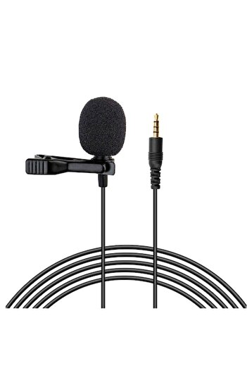 oein Lavalier Microphone, Wired, 3.5mm Jack, 1.5m, Black