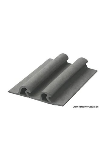 OSCULATI Profile Barci Gonflabile, 115x21.4 mm, Gri Deschis RAL 7035, 24 m Roll