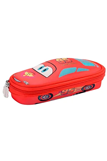 Disney Cars Lightning Mcqueen Licensed Steel Flask - Water Bottle and Pen Holder Set |   Gift Set of 2 for School