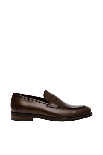 Steve Madden Mens Pardito Brown Leather Loafers & Moccasins