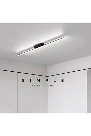LED CONCEPT Lustra LED cu 3 tipuri de lumina, neagra, liniara, 24W, lumina rece/neutra/calda, 60x4x6cm
