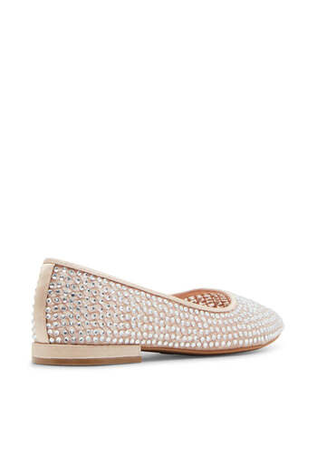 Steve Madden Womens Pricelless Nude Patent Ballet Flats