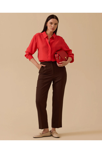 SEÇİL Diana Waist Elastic Ankle Length Trousers