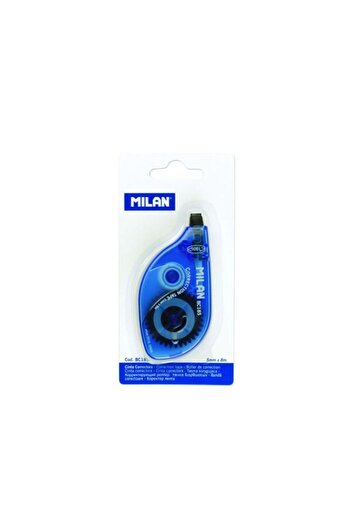 Milan Bandă corectoare, culoare albastră, material plastic, dimensiune 5 mm x 8 m