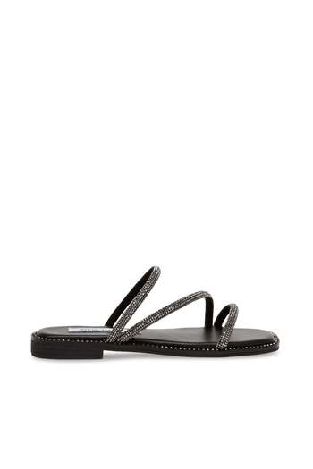 Steve Madden Mens Prize Black Flat Sandals