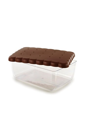 Snips Biscuit Saver Rectangle with Freshness Lid – Brown, 100% Made in Italy