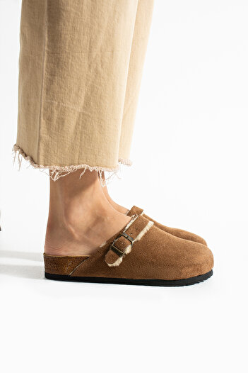 COMFORT OF PANTOFOLE ΓΥΝΑΙΚΕΙΑ ΣΠΙΤΙΚΕΣ ΠΑΝΤΟΦΛΕΣ NUBUK ΚΑΦΕ