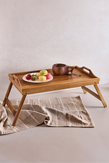 Perotti Akasya Ayaklı Katlanabilir Keyif Tepsi 50x30 cm