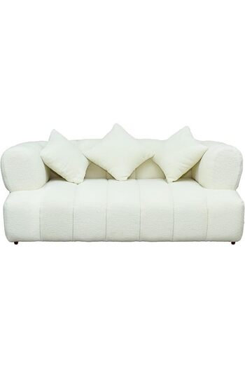 MAPLE HOME DECORATION Modern Custom Velvet Sectional with Recliner Boucle Fabric for Stylish Comfort Luxurious