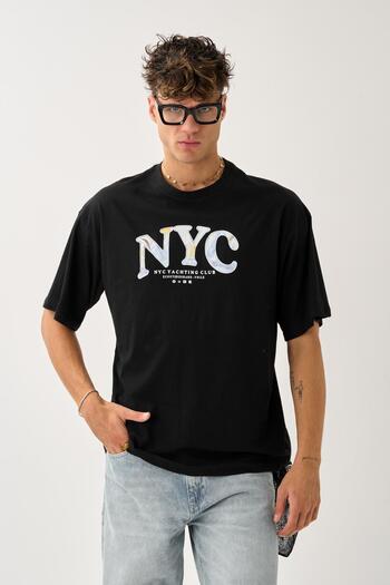 ALEXANDERGARDI Wide Fit Crew Neck Printed Unisex T-Shirt