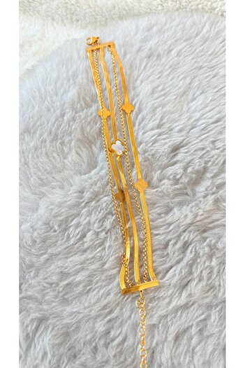 stainless steell 5 Rows Clover Bracelet