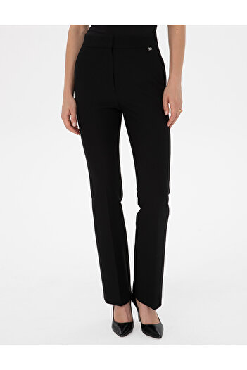 Pierre Cardin Black Flare Fit Fabric Pants 50310395-Vr046