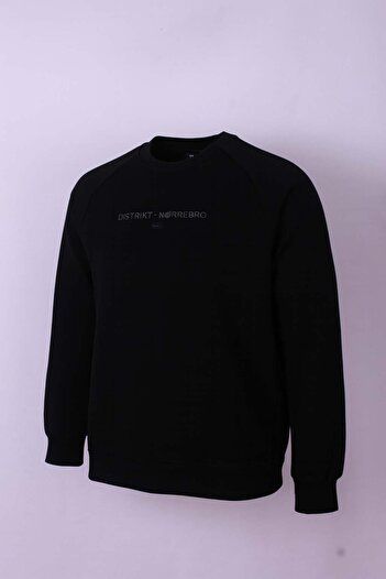 trender Μαύρο ανδρικό φούτερ Modal Raglan