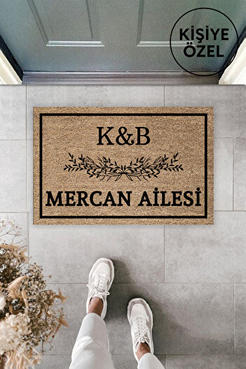 Dormot Modern Dijital Baskı - Pöpüler Kişiye Özel Tasarım Paspas 70x45cm - Çeyiz Kapi Onu Paspasi