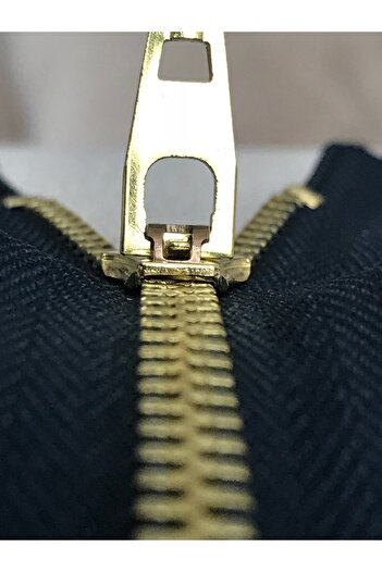 NİCE Denim-Kot Pantolon için Dayanıklı Metal Diş Fermuar - Pirinç Sarı - 16 cm - Lacivert - 10 ADET