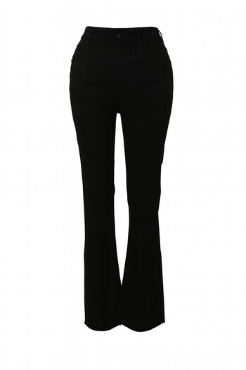 trender Black Women's Jean Trousers 7396-2