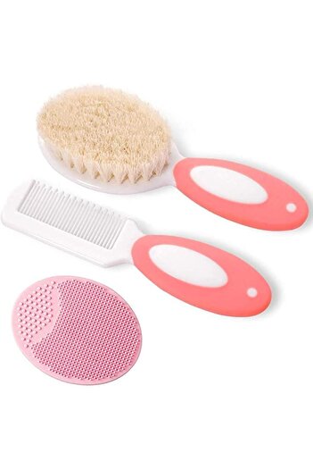 erorex 3 Pcs Baby Hair Brush Silicone Cradle Cap Brush Plastic Hair Comb Set Newborn Baby Toddlers Soft