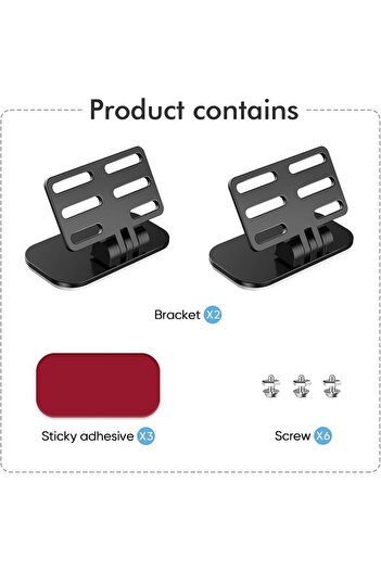 erorex Universal Adhesive Backup Camera Mount – Strong Sticky Rear Windshield Dash Cam Holder, Compatible