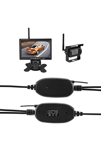 erorex 2.4G Wireless Rca Video Transmitter Receiver Kit Car Parking Backup Camera Monitor System Dvd