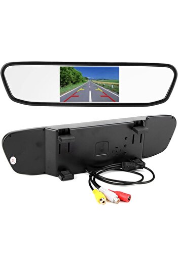erorex Mirror Dash Cam Car, 4.3 Backup Smart Rearview Mirror Camera, Waterproof Hd 1080P Front Rear 170°