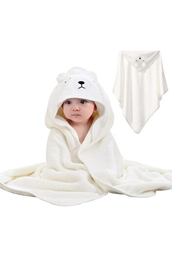 erorex Cute Cartoon Animal Baby Towel Natural Baby Stuff Towel Premium Soft Bath Towel 80X80Cm Large Baby