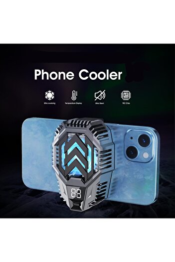 erorex Phone Cooler Temperature Display - Advanced Cooling Technology, Twin Turbine Cooling, Ultra Silent,