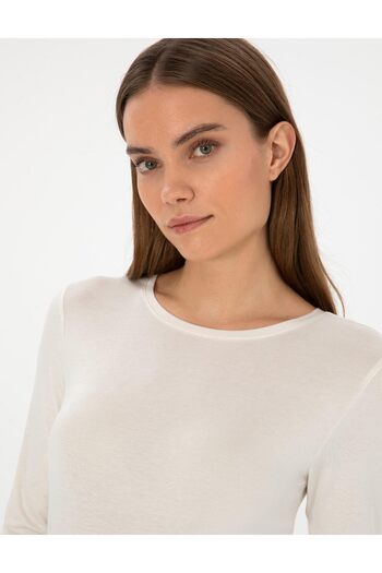 Pierre Cardin Ecru Slim Fit Knitted Blouse 50317061-Vr019