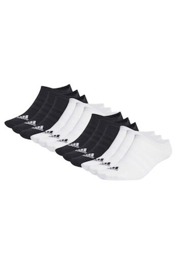 adidas , Set of Very Short Socks Unisex - 12 Pairs, White/Black One Size