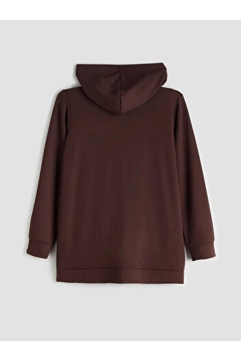 LC Waikiki Lcwaikiki Classic Hooded Oversize Women's Zippered Sweatshirt (W5)