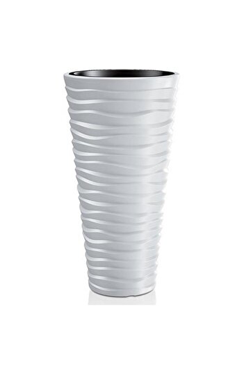 SGTT ghiveci de flori diametru 39cm, înălțime 75cm, alb