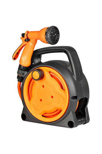 SGTT Hose with reel and spray nozzle with 8 functions, 1/2 and 3/4 connections, 3 layers, 10m, max 6 bar