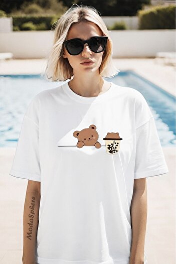 AR&YOS Printed Unisex Oversize T-Shirt Oversize