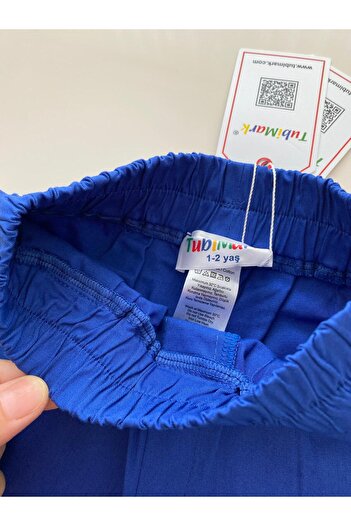 TubiMark Pamuklu Bol Paça Boon Mavi Pantalon