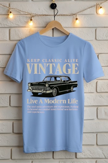 AR&YOS Tricou oversize unisex cu imprimeu vintage supradimensionat