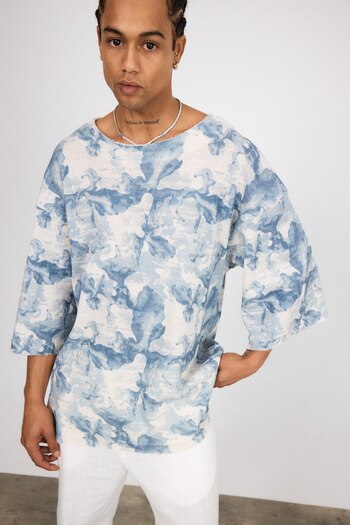 İLKCET MODA Half Sleeve Digital Printing Oversize Tshirt