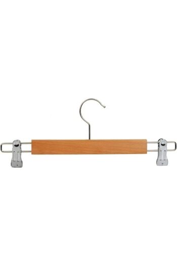 STOREMAX Polysight 5 Pieces Wooden Skirt and Hanger with Pegs, Shorts, Laundry, Clothes Hanger, Wooden Hanger with Pegs (5 Pieces)