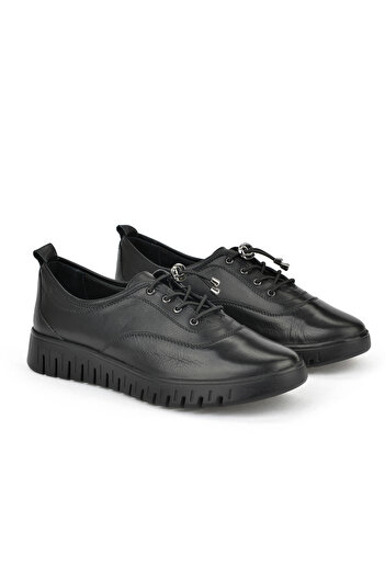 Ziya , Women's Genuine Leather Comfort Shoes 15355Z27671 Black