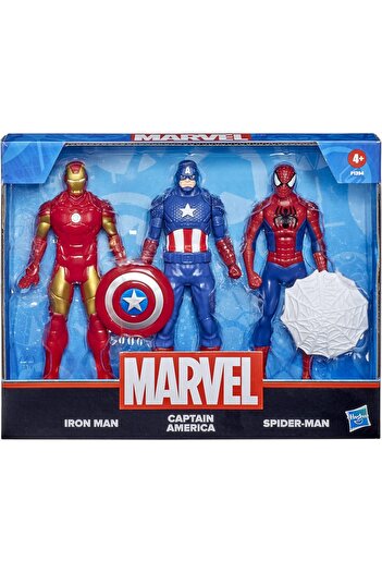 erorex Action Figure Toy 3 Pack Iron Man 6 Inch Figures Spider Man Captain America For Kids Ages 4 And Up
