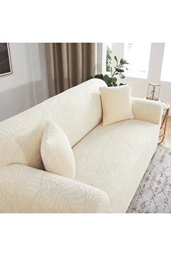 uzhanem Leaf Pattern Jacquard Sofa Cover, Sofa Bed Sofa Cover (Product Contents 1Pc) Sofa Cover