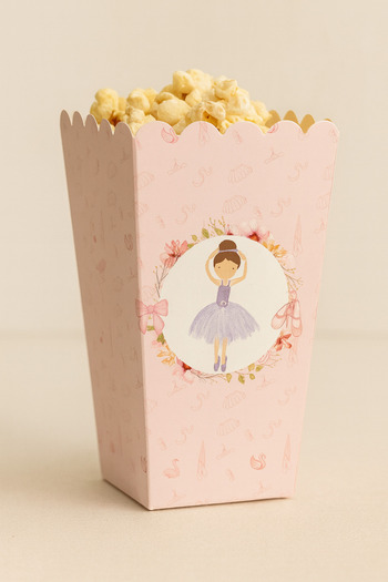 Partifabrik Ballerina themed corn box 8 pieces
