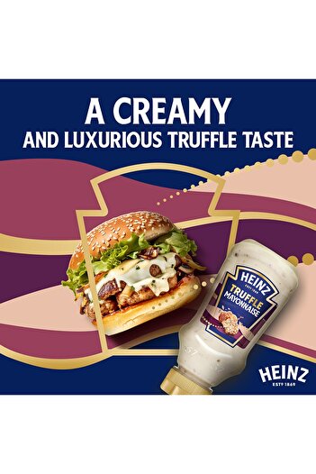 Heinz Truffle Mayonnaise Top-Down Squeeze Bottle 225 ml Creamy Taste with Gourmet Truffle
