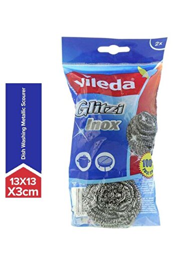 Vileda 2-Piece Glitzi Inox Spiral Scourer