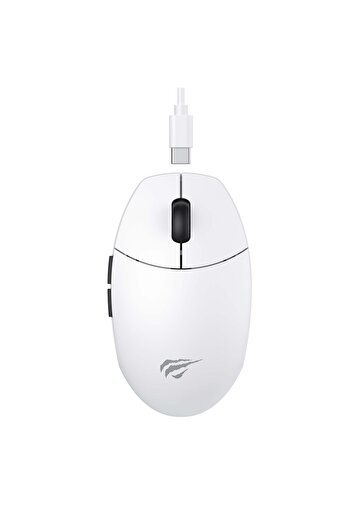 Havit Wireless Gaming Mouse 2.4GHz, DPI 7400, Battery 500mAh, MS1039W, White