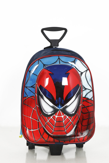 Moricha Boy's Kindergarten Spiderman Embossed School Bag with Check