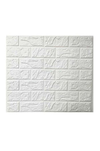 sharpdo 3D Brick Pattern Wall Decoration White 60x60cm