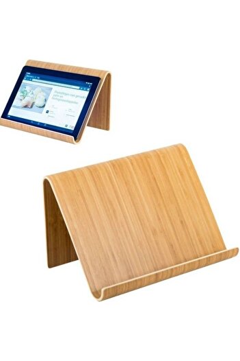 Generic Multipurpose Bamboo Phone and Tablet Stand Brown