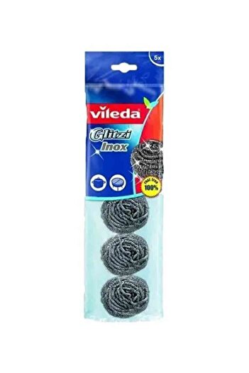Vileda 5 Piece Glitzi Inox Stainless Scourers