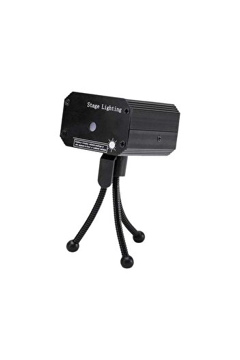 Generic LED Party Lights Projector Stage Lights Mini Auto Flash RGB Sound Activated Black 15cm
